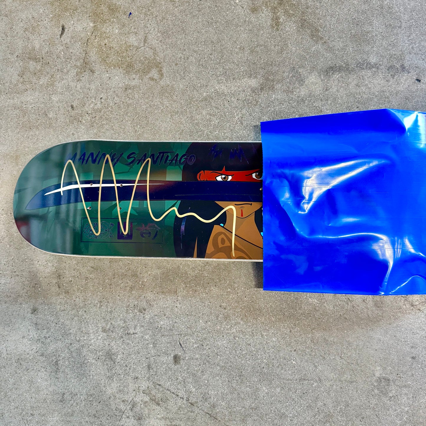 SIGNED Manny Santiago Wallride Exclusive Blind Bag Skateboard Deck