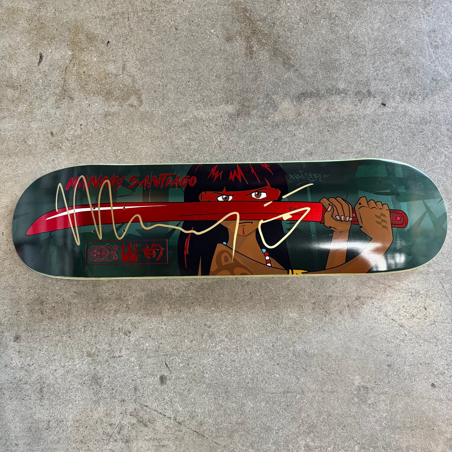 SIGNED Manny Santiago Wallride Exclusive Blind Bag Skateboard Deck