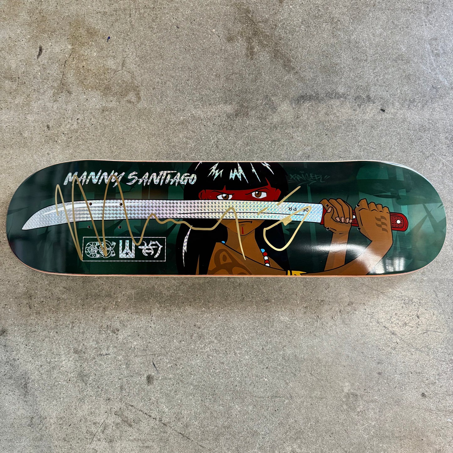 SIGNED Manny Santiago Wallride Exclusive Blind Bag Skateboard Deck