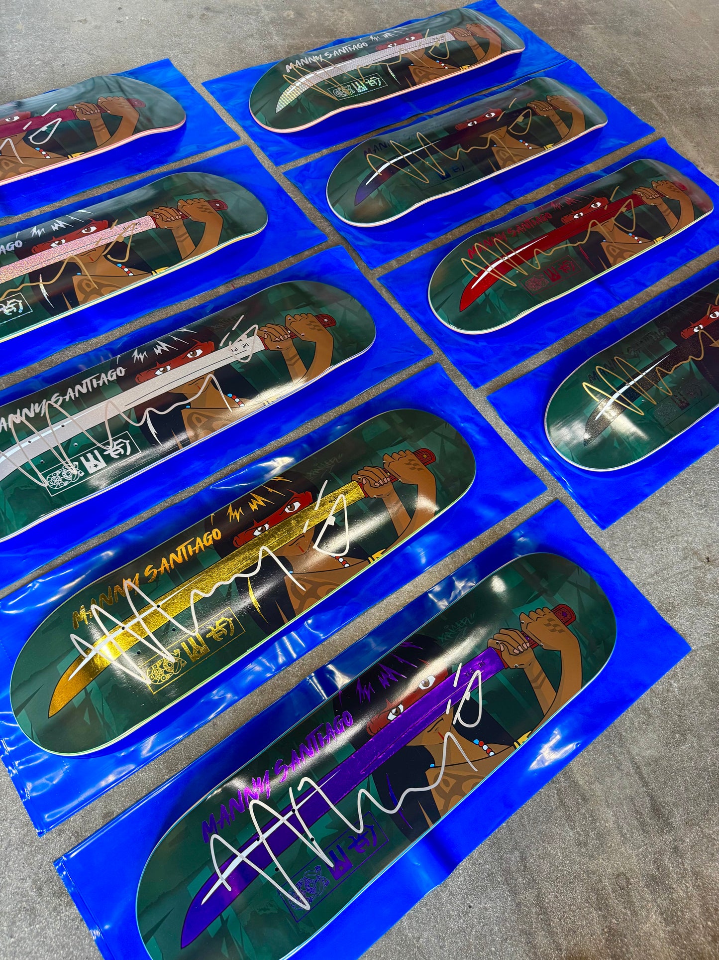 SIGNED Manny Santiago Wallride Exclusive Blind Bag Skateboard Deck