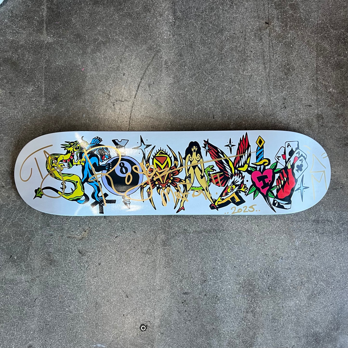 SIGNED TJ Rogers Sk8mafia Blind Bag Wallride Exclusive Autographed Skateboard Deck