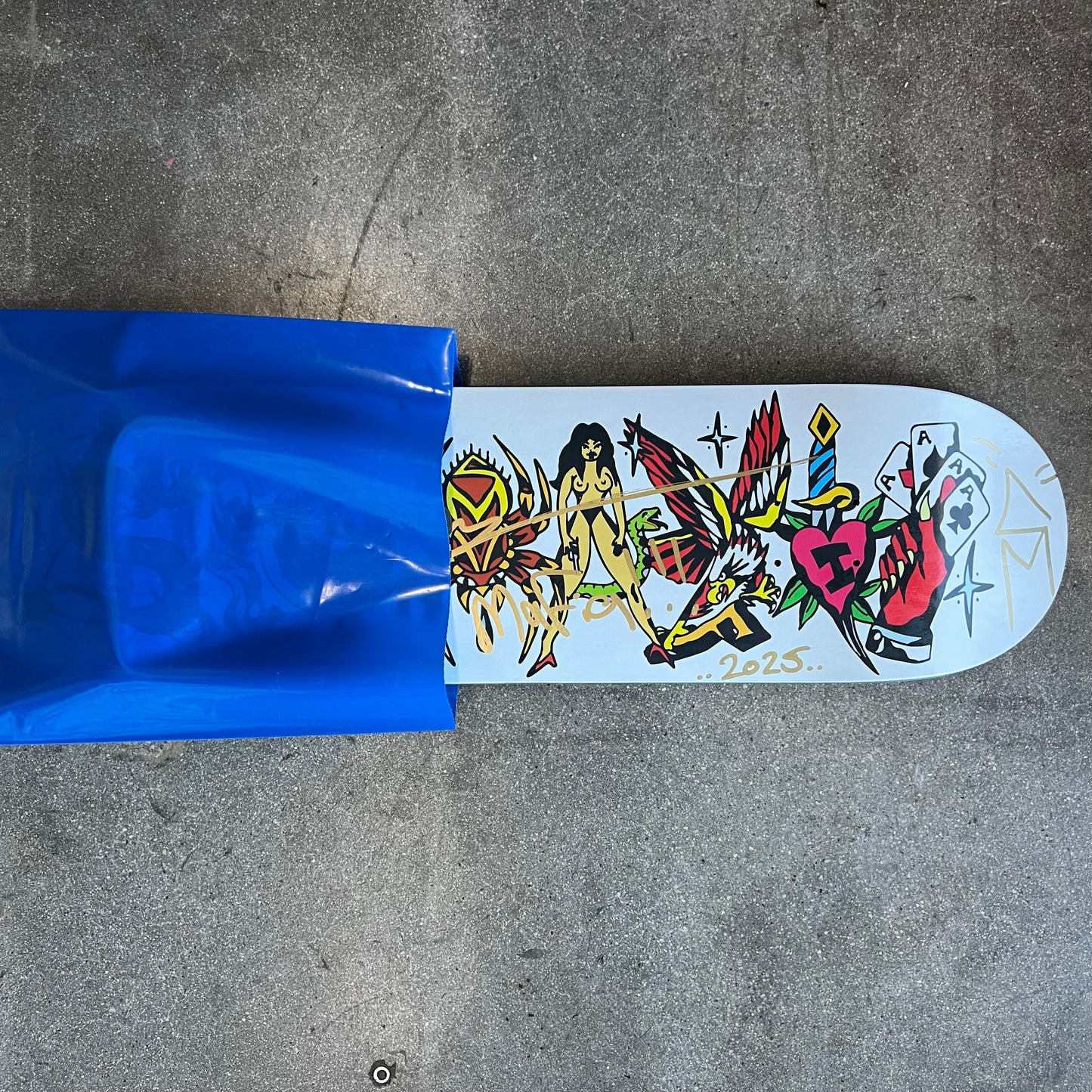 SIGNED TJ Rogers Sk8mafia Blind Bag Wallride Exclusive Autographed Skateboard Deck