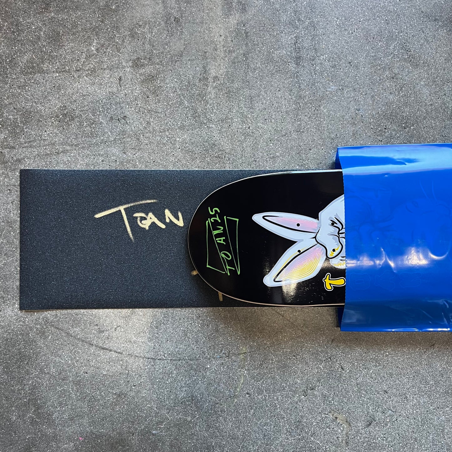 SIGNED Toan Nguyen Rabbit Wallride Exclusive Skateboard Deck Plus Grip