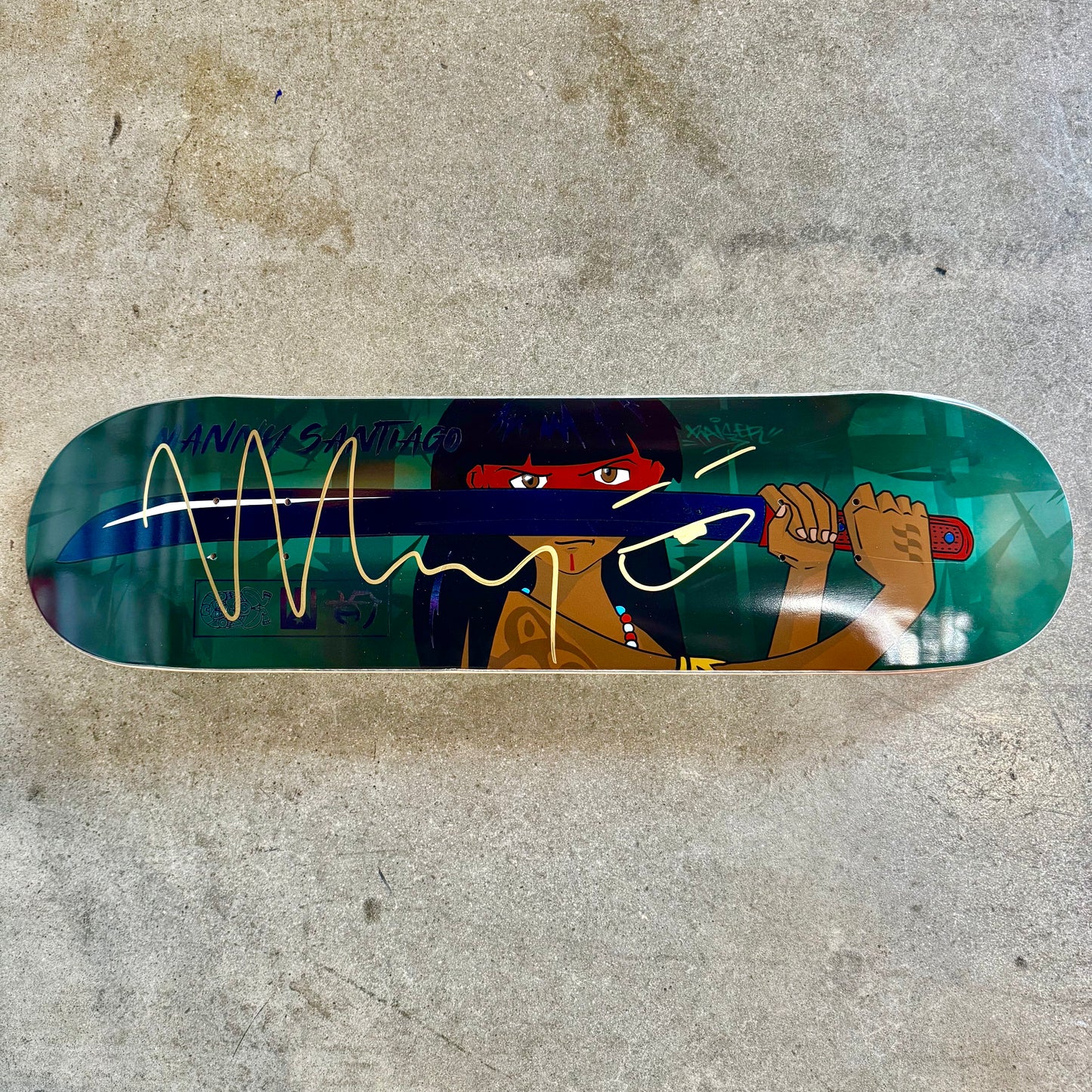 SIGNED Manny Santiago Wallride Exclusive Blind Bag Skateboard Deck