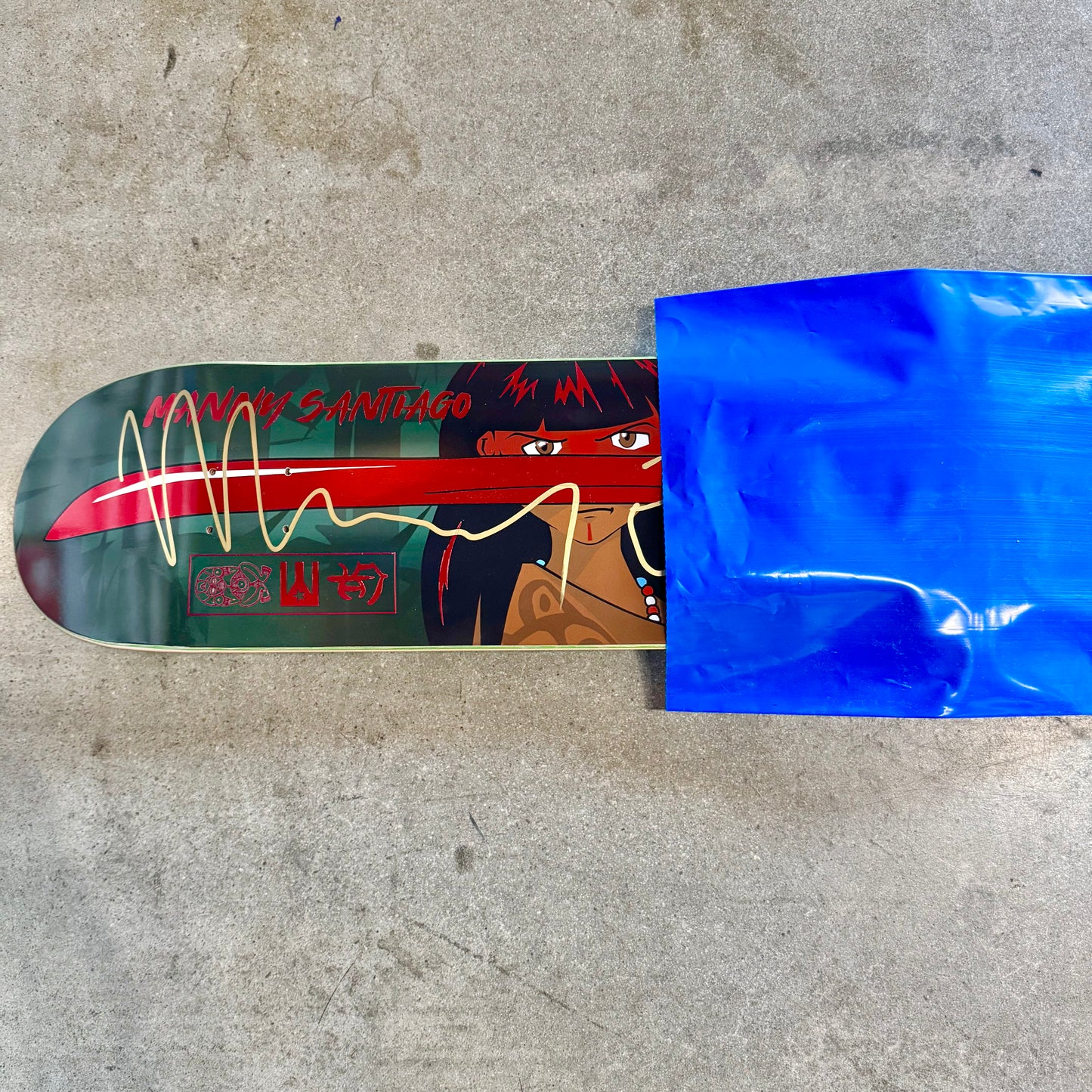 SIGNED Manny Santiago Wallride Exclusive Blind Bag Skateboard Deck