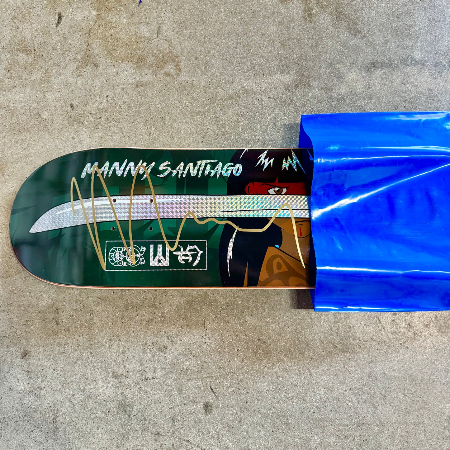 SIGNED Manny Santiago Wallride Exclusive Blind Bag Skateboard Deck