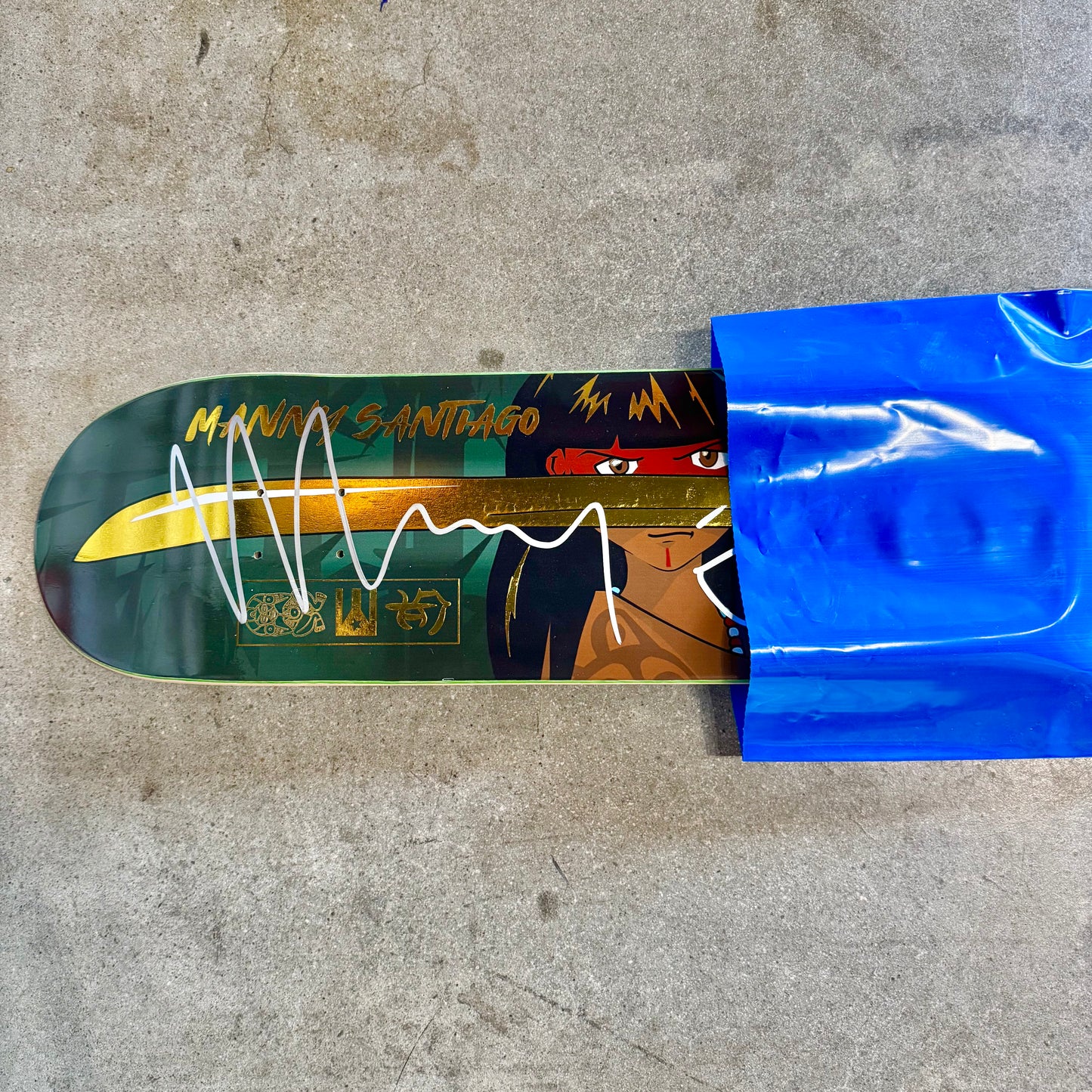 SIGNED Manny Santiago Wallride Exclusive Blind Bag Skateboard Deck