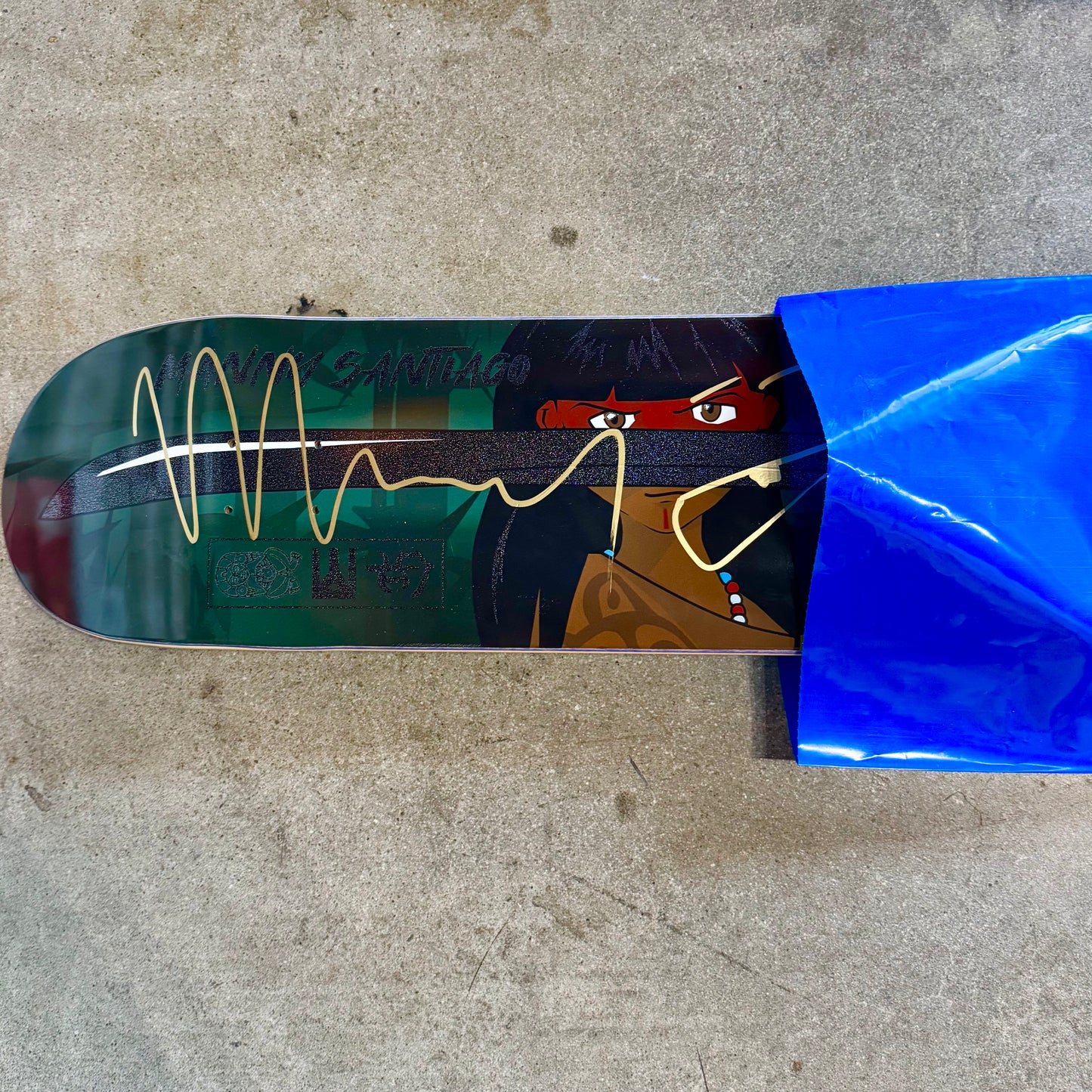 SIGNED Manny Santiago Wallride Exclusive Blind Bag Skateboard Deck
