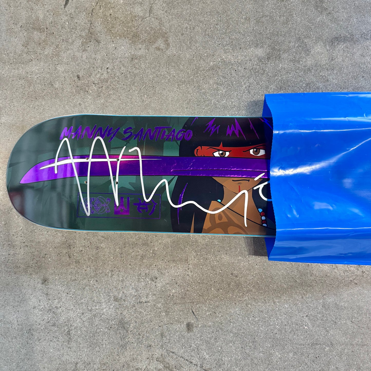 SIGNED Manny Santiago Wallride Exclusive Blind Bag Skateboard Deck