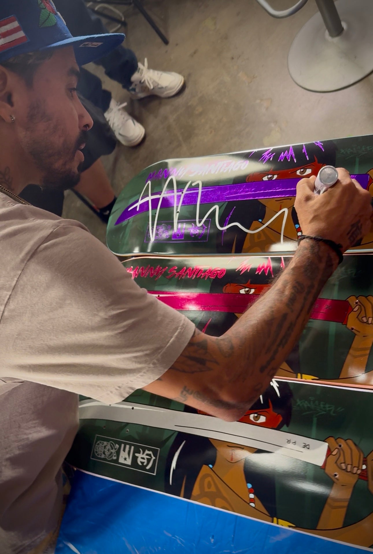 SIGNED Manny Santiago Wallride Exclusive Blind Bag Skateboard Deck
