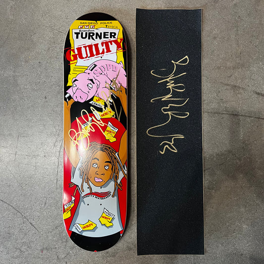 SIGNED Brandon Turner Wallride Exclusive Skateboard Deck Plus Grip