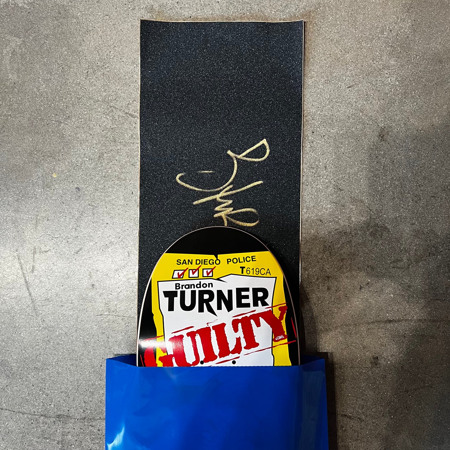 SIGNED Brandon Turner Wallride Exclusive Skateboard Deck Plus Grip