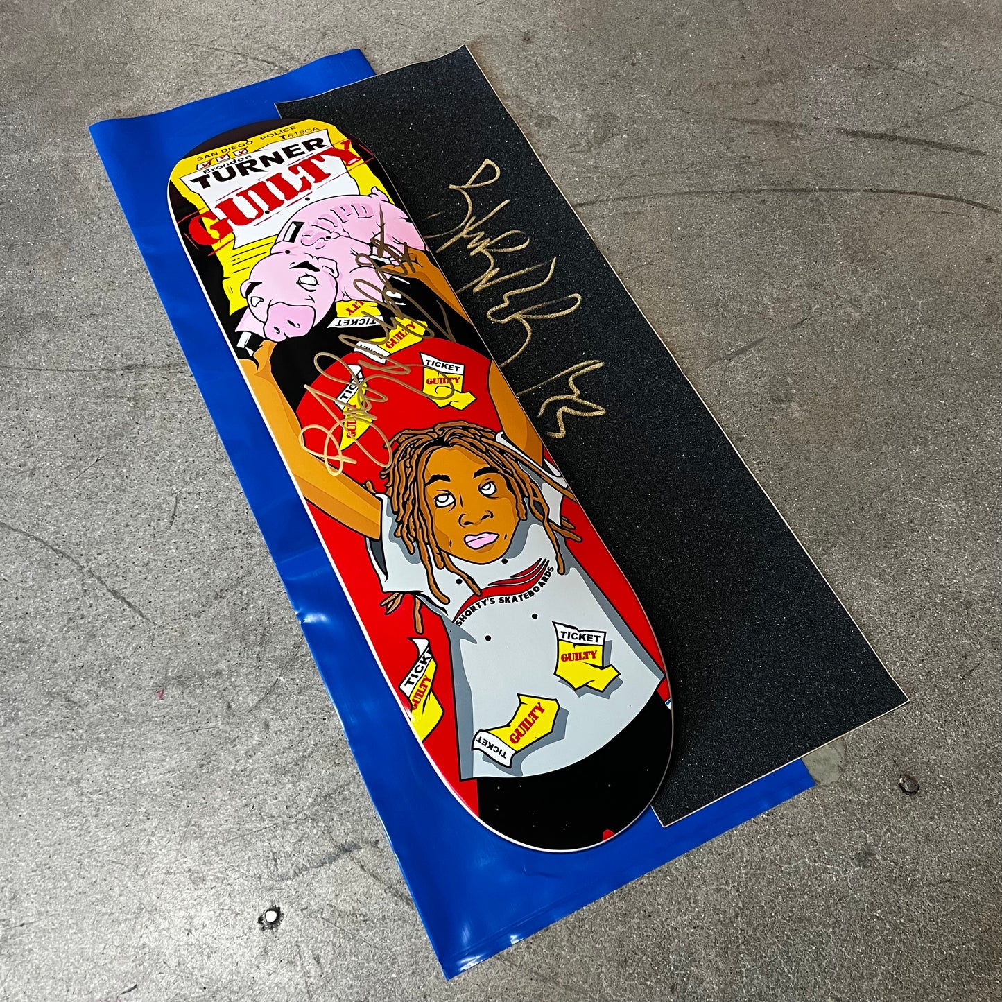 SIGNED Brandon Turner Wallride Exclusive Skateboard Deck Plus Grip