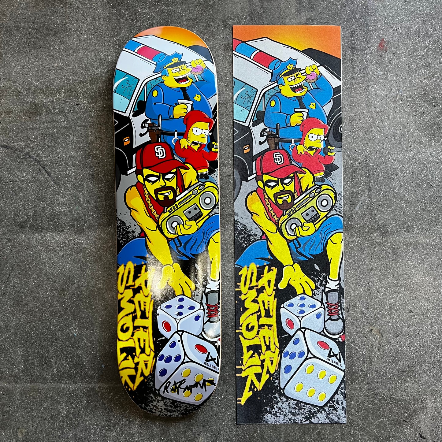 SIGNED Peter Smolik Dice Wallride Exclusive Skateboard Deck Plus Limited Griptape