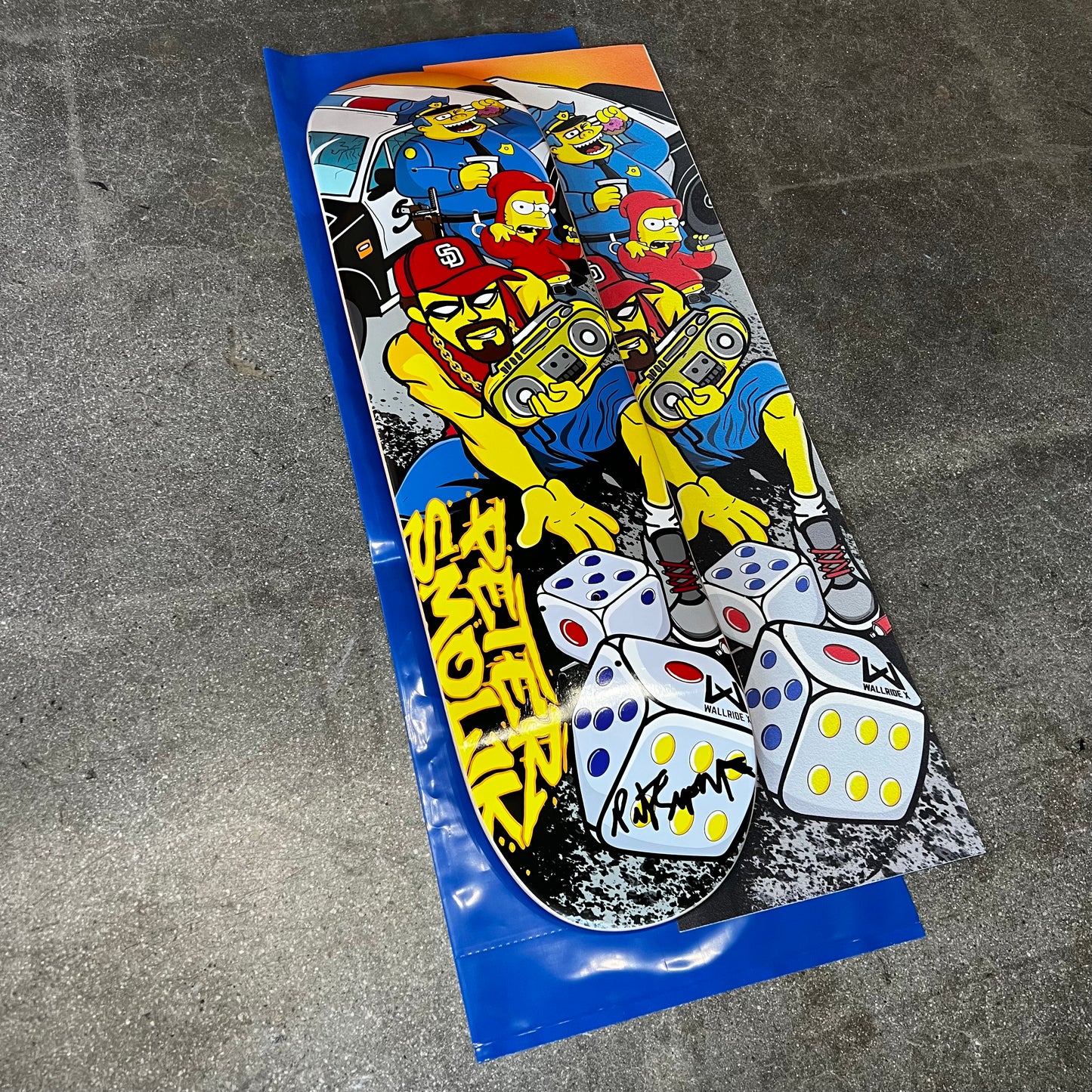 SIGNED Peter Smolik Dice Wallride Exclusive Skateboard Deck Plus Limited Griptape