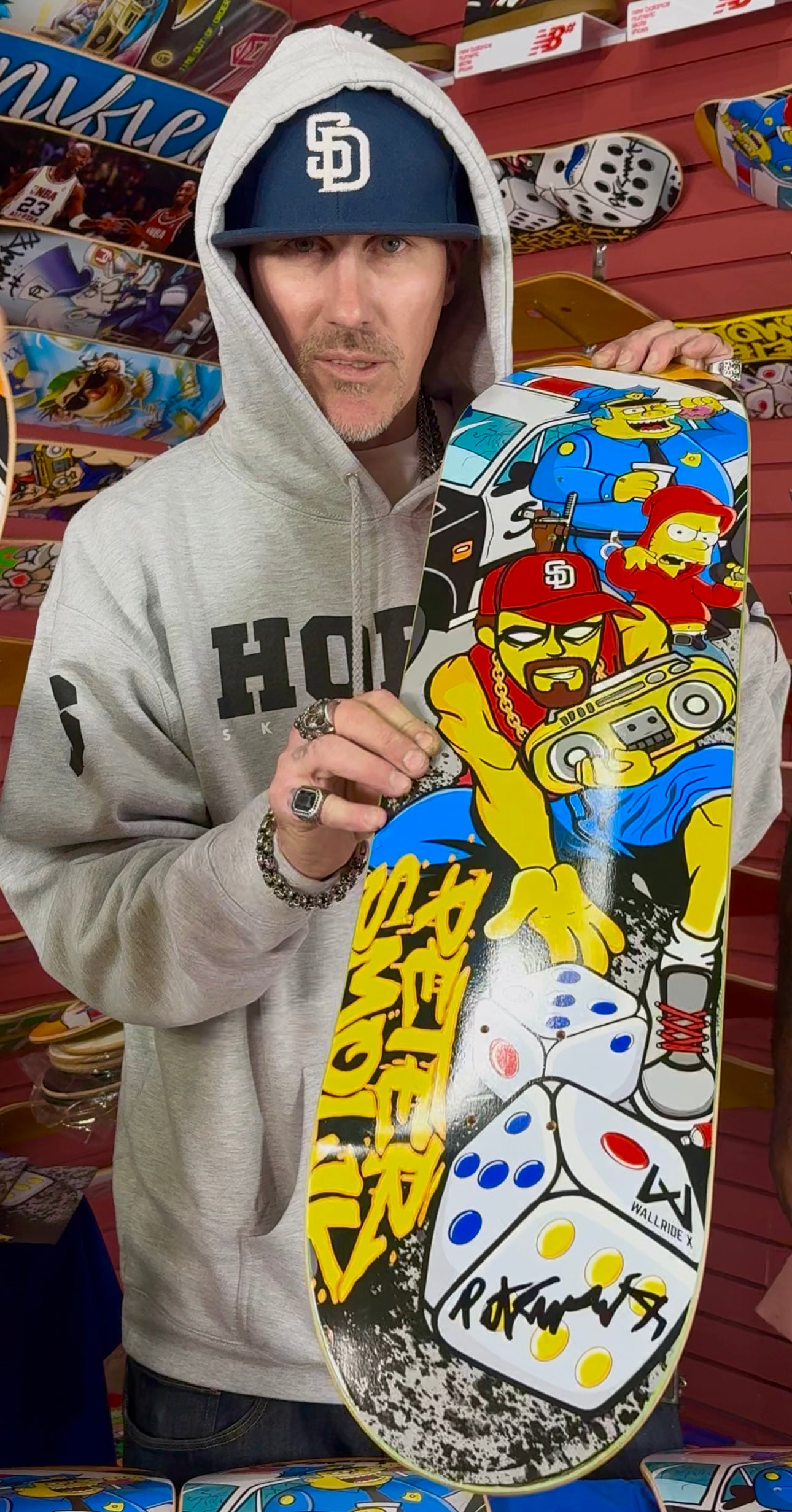 SIGNED Peter Smolik Dice Wallride Exclusive Skateboard Deck Plus Limited Griptape