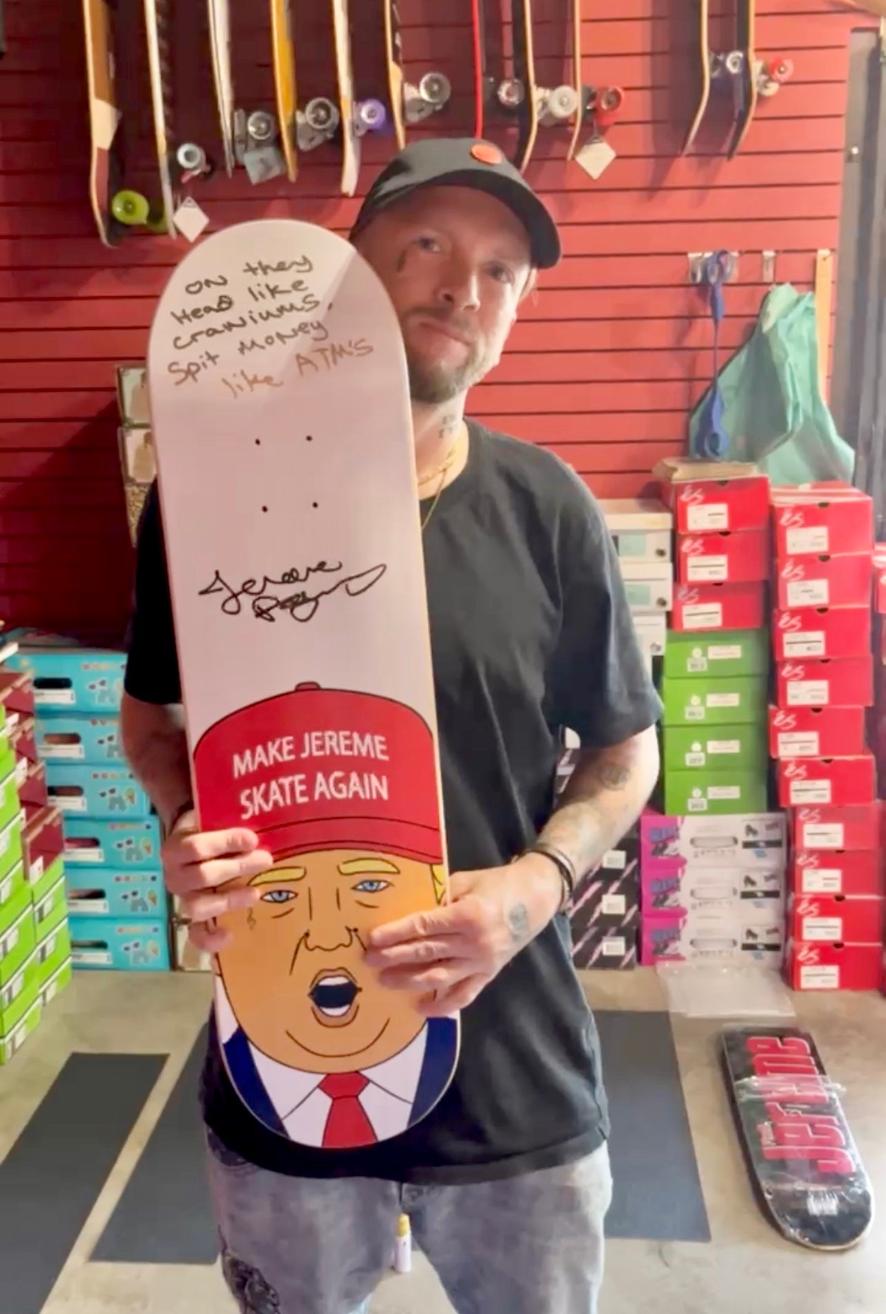 SIGNED Jereme Rogers MJSA Wallride Exclusive Autographed Skateboard Deck