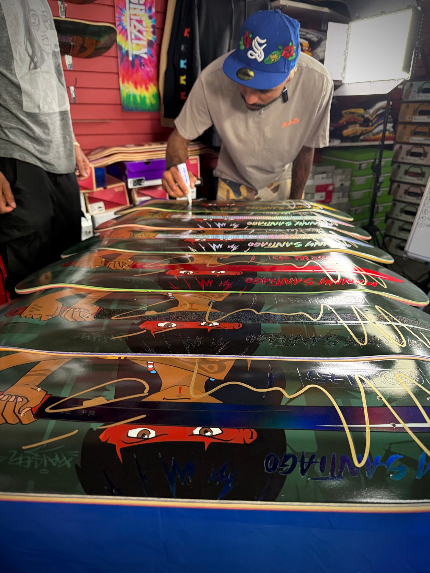 SIGNED Manny Santiago Wallride Exclusive Blind Bag Skateboard Deck