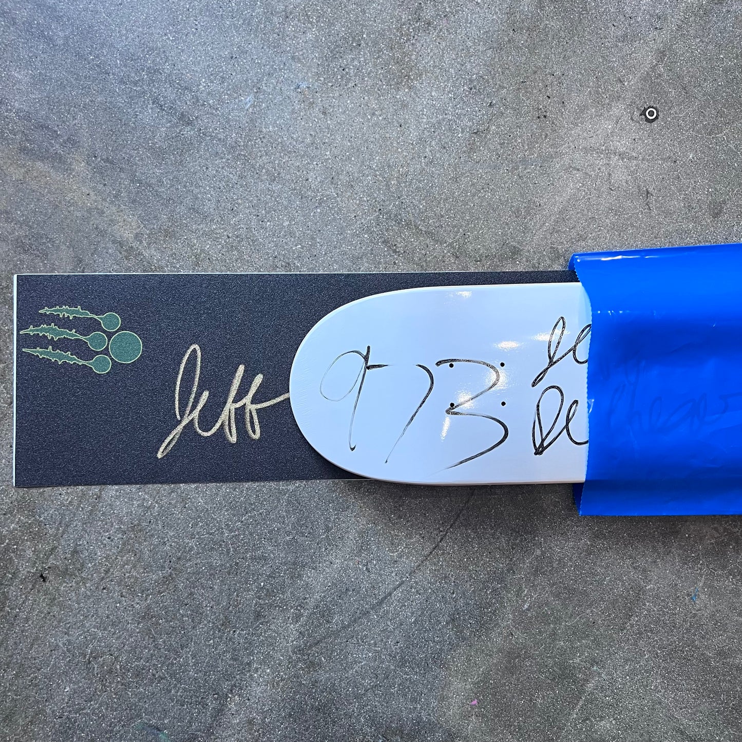SIGNED Jeff DeChesare Wallride Exclusive Dipped Skateboard Deck and Autographed Griptape