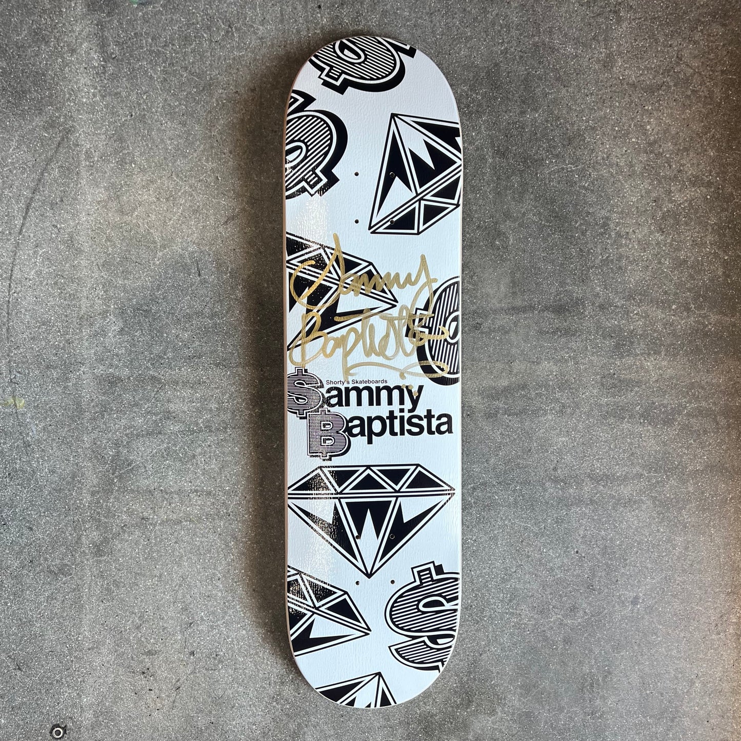 SIGNED Sammy Baptista Shorty's Wallride Exclusive Autographed Skateboard Deck
