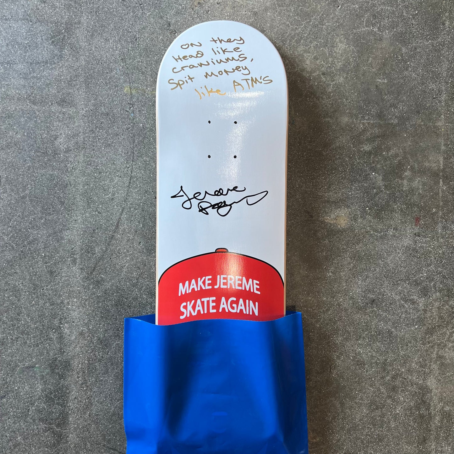 SIGNED Jereme Rogers MJSA Wallride Exclusive Autographed Skateboard Deck